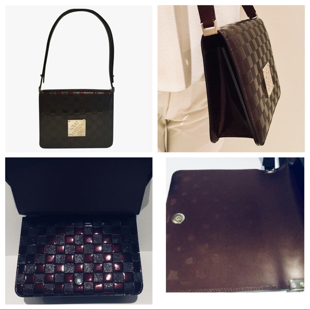 📌 SOLD 📌LOUIS VUITTON DAMIER BURGUNDY VERNIS BAG - Picture 8 of 8